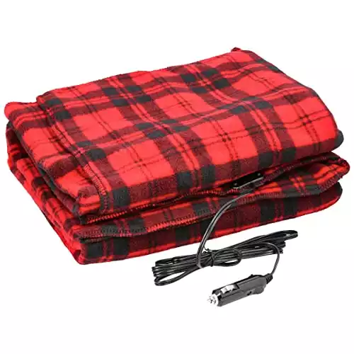 Heated Car Blanket - 12-Volt Electric Blanket for Car, Truck, SUV, or RV