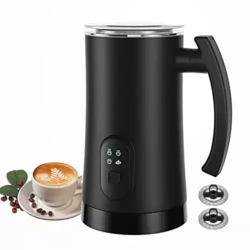 Electric Milk Frother | Automatic Warm and Cold Foam Maker for Coffee, Latte, Cappuccino, Macchiato, Hot Chocolate