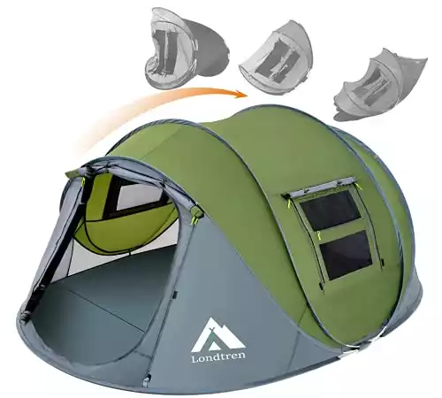 Pop Up Tents for Camping 4 Person Waterproof Pop Up | Family Tents for Camping Hiking & Traveling