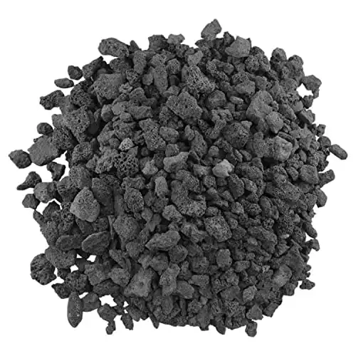 American Fireglass Medium Black Lava Rock | Use in Fireplace, Fire Pit or Chiminea