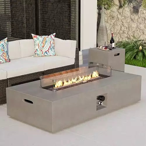 COSIEST 2-Piece Outdoor Propane Fire Table Set